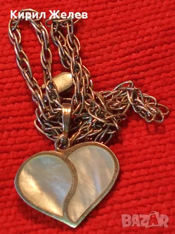 РОМАНТИЧНО СЕДЕФЕНО СРЕБЪРНО СЪРЧИЦЕ АРТ МЕДАЛЬОН СРЕБРО 925 със СРЕБЪРНА ВЕРИЖКА 27708, снимка 10 - Колиета, медальони, синджири - 50115973