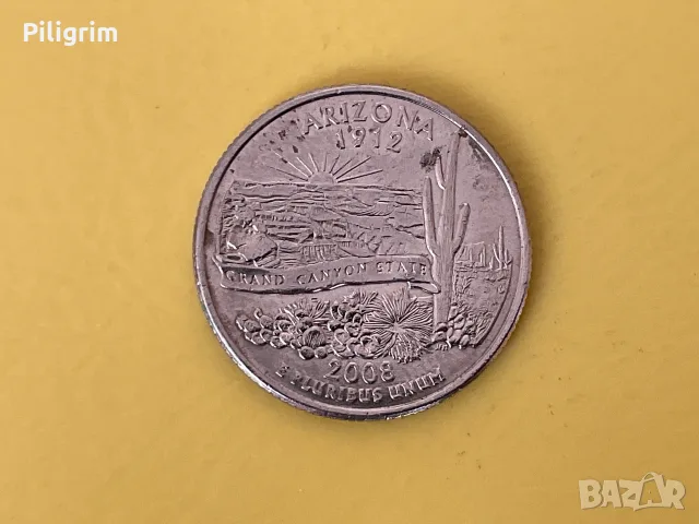 САЩ 25 цента 2008 г. (Р), Arizona.