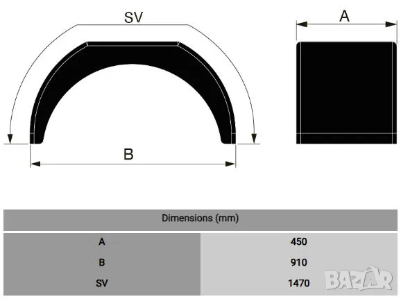 PVC Двоен Калник 900х450, снимка 2 - Части - 48296834
