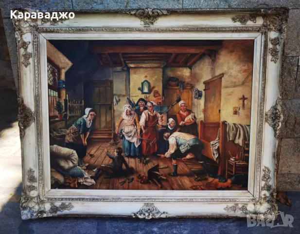 Старинна Картина 1955г, снимка 3 - Картини - 47601186