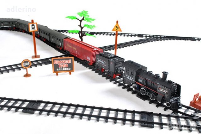 Детска игра Електрическа железница, детско влакче на релси, електрическо влакче на релси, 1,8 метра, снимка 7 - Коли, камиони, мотори, писти - 34164969