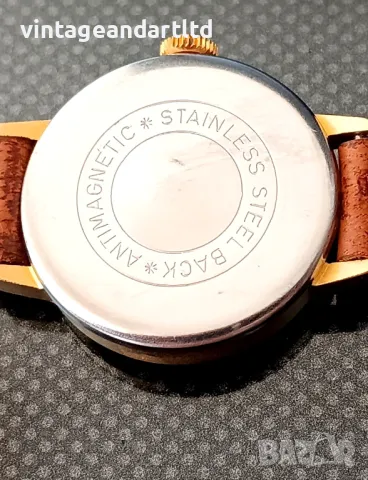 Позлатен часовник Anker 100, AU, работи, снимка 4 - Антикварни и старинни предмети - 47472860