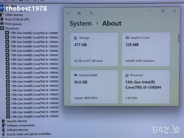 Minis Forum PC`Core i9-13900H/16GB DDR5/512GB SSD/10Gbps SFP+ LAN/Wi-Fi, снимка 8 - Работни компютри - 53712784