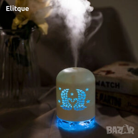 LED мини преносим светещ USB овлажнител за въздух за дома и за автомобила, снимка 2 - Лед осветление - 52896567