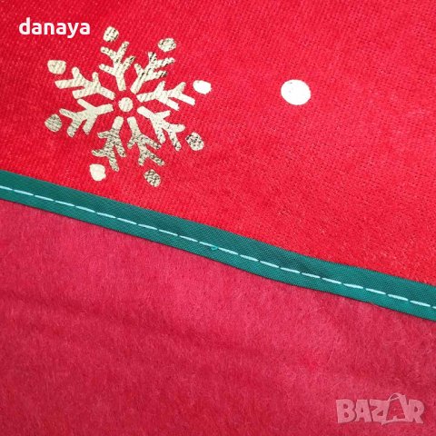 4216 Коледна подложка за под елха Червена със снежинки, снимка 4 - Декорация за дома - 42727859
