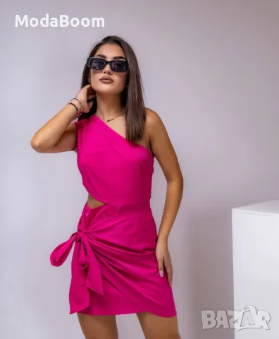 🎀Розова къса стилна дамска рокля🎀, снимка 2 - Рокли - 47970599