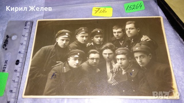 СТАРА УЧЕНИЧЕСКА СНИМКА ГИМНАЗИСТИ ЦАРСТВО БЪЛГАРИЯ КАРТИЧКА за СПОМЕН ШКОЛНИЦИ 15264, снимка 4 - Колекции - 38631529