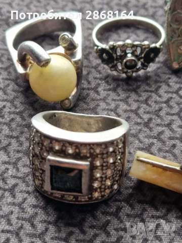 Много стари сребърни пръстени, снимка 6 - Антикварни и старинни предмети - 50613431
