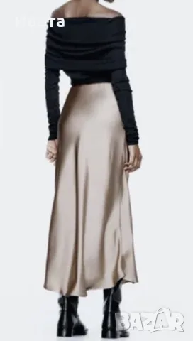 Сатенена пола Zara – чисто нова с етикет