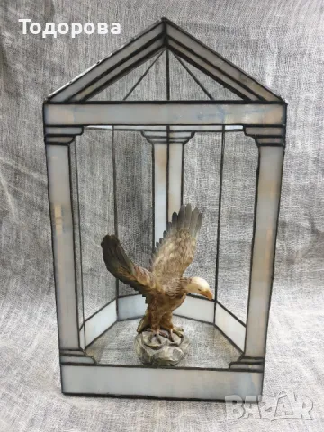 Витраж експониране тип Тифани, снимка 7 - Антикварни и старинни предмети - 49418133