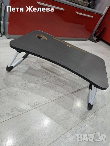 Сгъваема дървена МДФ масичка за легло, снимка 9 - Маси - 53650009