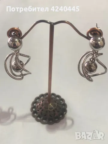 Висящи сребърни обеци