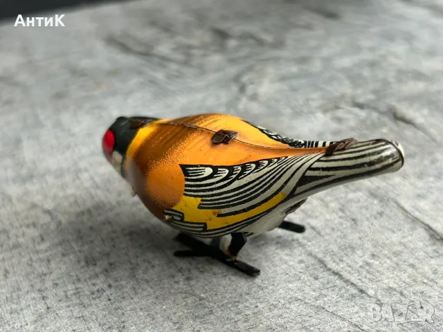 Соц Ламаринена Играчка с Механизъм Птичка, снимка 6 - Колекции - 47485976