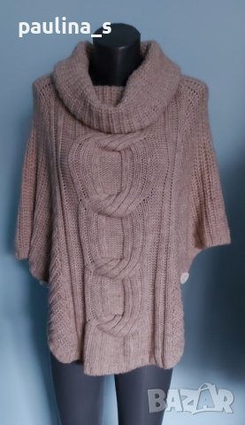 Два броя / Топло пончо тип пуловер / универсален размер , снимка 4 - Блузи с дълъг ръкав и пуловери - 44237207