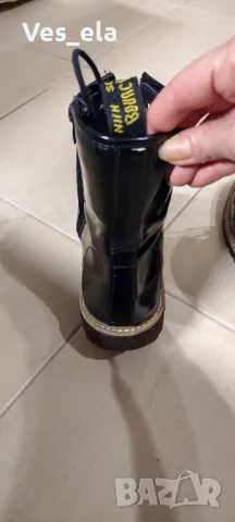 лачени черни кубинки , снимка 3 - Дамски ботуши - 48162108