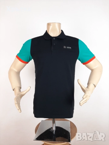 Mercedes-AMG Petronas - Оригинална мъжка тениска с яка размер S, снимка 3 - Тениски - 52939249