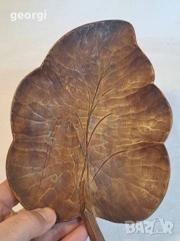 дървена плато поднос дърворезба     16/4, снимка 3 - Декорация за дома - 48990161