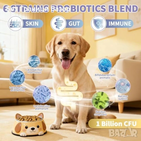 Нови Омега-3 + пробиотици хапки за кучета против сърбеж и близане, снимка 5 - За кучета - 53697677