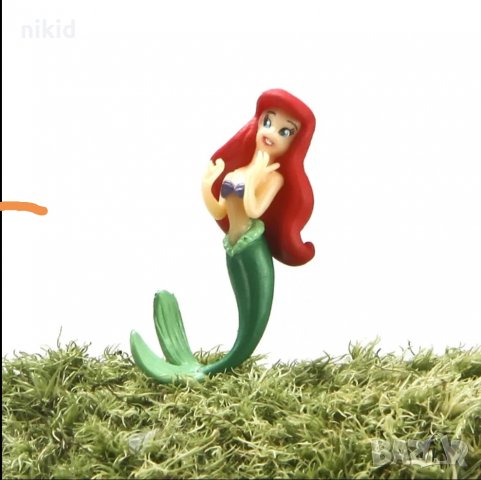 Малката Русалка Ариел мини пластмасова фигурка играчка украса за торта , снимка 5 - Фигурки - 35791445