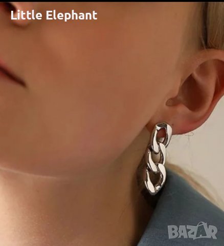 New trend punk,висящи обеци "softly верига"/нови, снимка 1