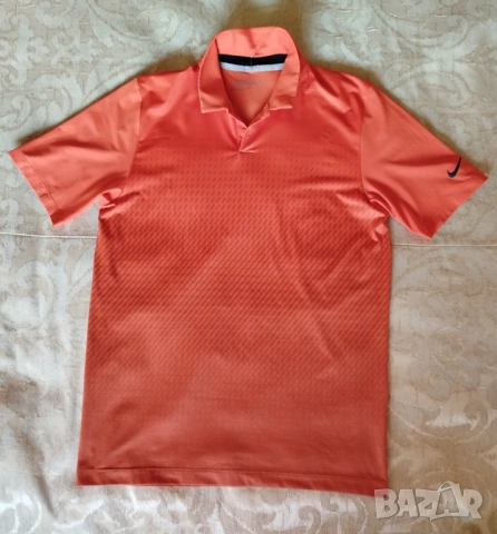тениска Nike- Golf- dri fit-размер M- оранжев, снимка 3 - Тениски - 53850942