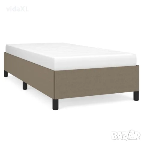 vidaXL Рамка за легло без матрак, таупе, 90x200 см, плат