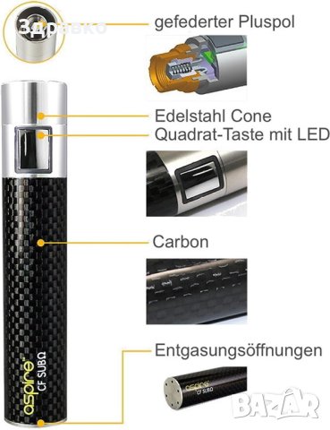 НОВА! Луксозна Електронна Цигара Aspire Atlantis Platinum Kit 2000mAh!, снимка 2 - Друга електроника - 41636839