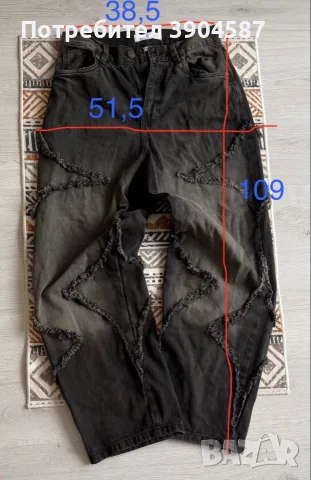 BAGGY ДЪНКИ със звезди, снимка 2 - Дънки - 56355740