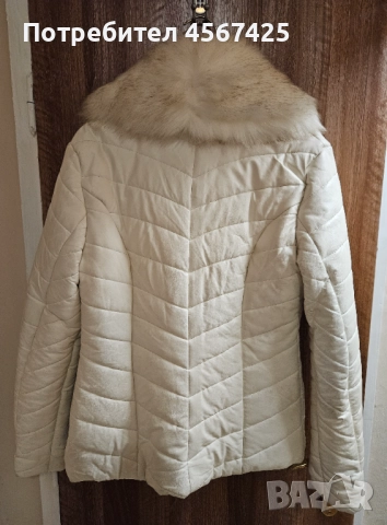Ново дамско зимно яке от еко кожа, с пухена яка, снимка 2 - Якета - 52869768