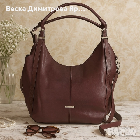 Дамска чанта тип торба от еко кожа – стил, организация и удобство в едно, снимка 5 - Чанти - 51607625