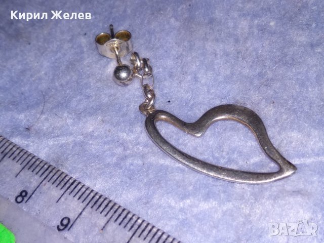 СРЕБЪРНО СЪРЧИЦЕ ФЕШЪН АРТ ОБЕЦА СРЕБРО 925 ИТАЛИАНСКА БУТИКОВА МНОГО КРАСИВА 21044, снимка 11 - Обеци - 40487739