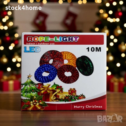 Водоустойчиви Коледни лампички за външна украса - LED маркуч, 10/20 метра, снимка 2 - Лед осветление - 52526085
