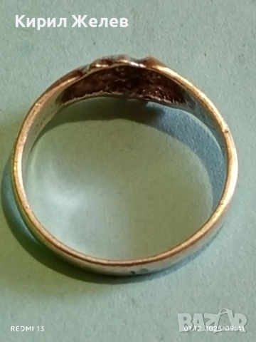 Артистичен сребърен пръстен проба 925 художествена ръчна изработка 17481, снимка 10 - Пръстени - 52601708