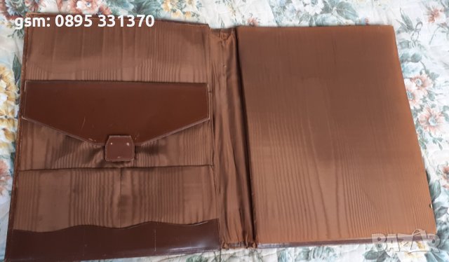 голяма, красива, кожена, стара папка за документи и др. с кон, голям формат, снимка 2 - Антикварни и старинни предмети - 41947479