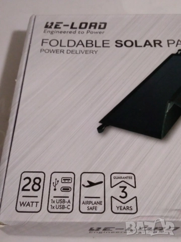 Сгъваем, соларен панел с USB 5V, 3A, 15W USB-A, USB-C, снимка 3 - Друга електроника - 52432927