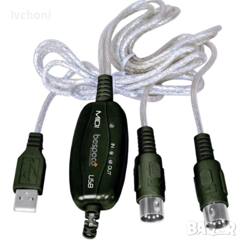 USB/MIDI интерфейс кабел Bespeco BMUSB100
