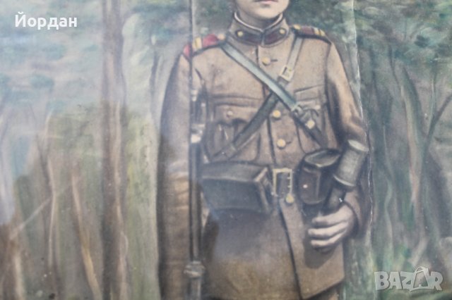 Стара картина ''български войник'' 1880 година, снимка 4 - Колекции - 38709589