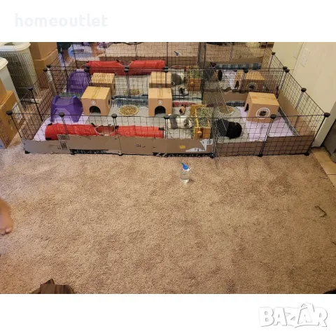 Предпазна ограда/кошара с многофункционално приложение за дребни домашни любимци LANGXUN X000SLHPQV, снимка 6 - Други стоки за животни - 47942641