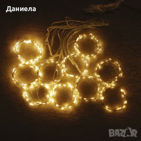 Коледни лампички с 300Led лампи 3 метра на 3 метра ,коледна завеса с дистанционно., снимка 4 - Декорация за дома - 52432118
