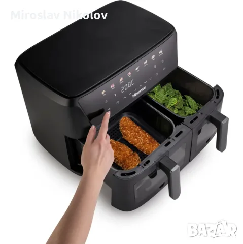 Air Fryer Hisense HAF2700DCD – 11 л, 2700 W - Въздушен фритюрник (еърфрайер) + Подарък Sano Jet 1L., снимка 4 - Фритюрници - 55932079