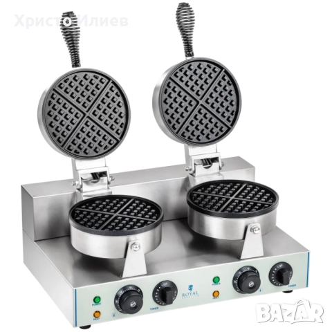 Професионален двоен гофретник Royal Catering RCWM 2600, снимка 4 - Гофретници - 52293174