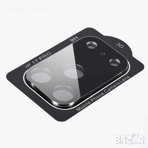 Apple iPhone 17 / Pro / Max / Air / 3D 9H Стъклен протектор за камера, снимка 9 - Фолия, протектори - 51813207