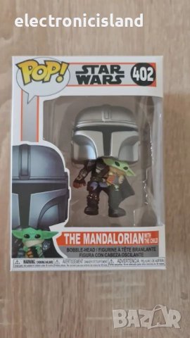 Нова POP! Star Wars Mandalorian with the child Grogu, ръчно изработена екшън фигурка, снимка 4 - Фигурки - 44313795