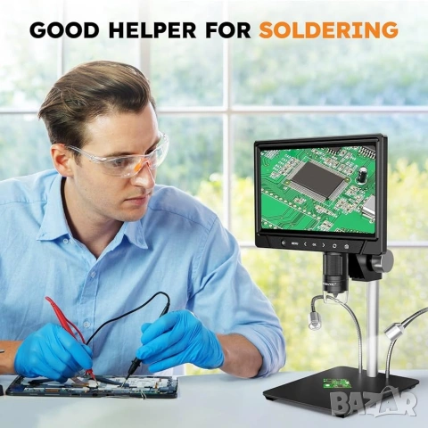 Дигитален Микроскоп с 10.1" HD Екран и 1200x Увеличение - BEBANG, снимка 9 - Друга електроника - 53385775