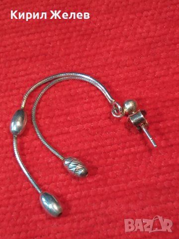 ЕФИРНА НЕЖНА СРЕБЪРНА МОДНА ОБЕЦА СРЕБРО 925 ДИЗАЙНЕРСКИ АРТ МОДЕЛ 38279