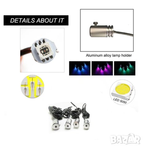 LED лента амбиентно осветление с дистанционно интериор кола автомобил, снимка 8 - Аксесоари и консумативи - 37957785