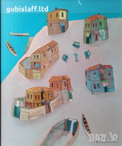 Картина "Лятна нощ", худ. Димитър Каратонев, 2021 г., снимка 2 - Картини - 50750725