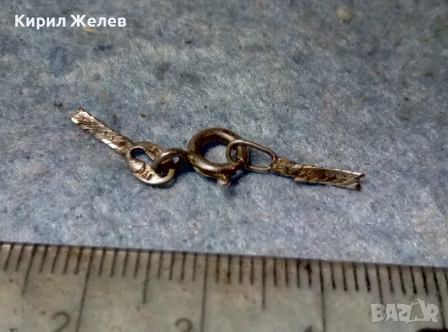 СТАРА СРЕБЪРНА ЗАКОПЧАЛКА За КОЛИЕ ВЕРИЖКА ГРИВНА СРЕБРО 925 КАРАБИНКА За СИНДЖИР 49911, снимка 2 - Други - 49147100