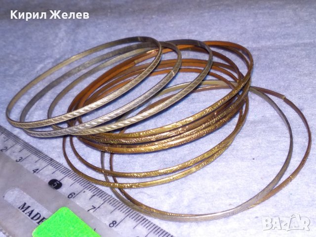 КОМПЛЕКТ ЗЛАТИСТИ и СРЕБРИСТИ ТЪНКИ КЛАСИЧЕСКИ ГРИВНИ НЕРЪЖДАЕМА СТОМАНА ОРНАМЕНТИРАНИ 37487, снимка 3 - Гривни - 40810921