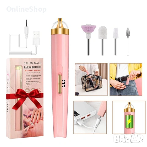 ПРОМО!!! Електрическа пила за нокти SALON NAILS, снимка 9 - Продукти за маникюр - 53615061